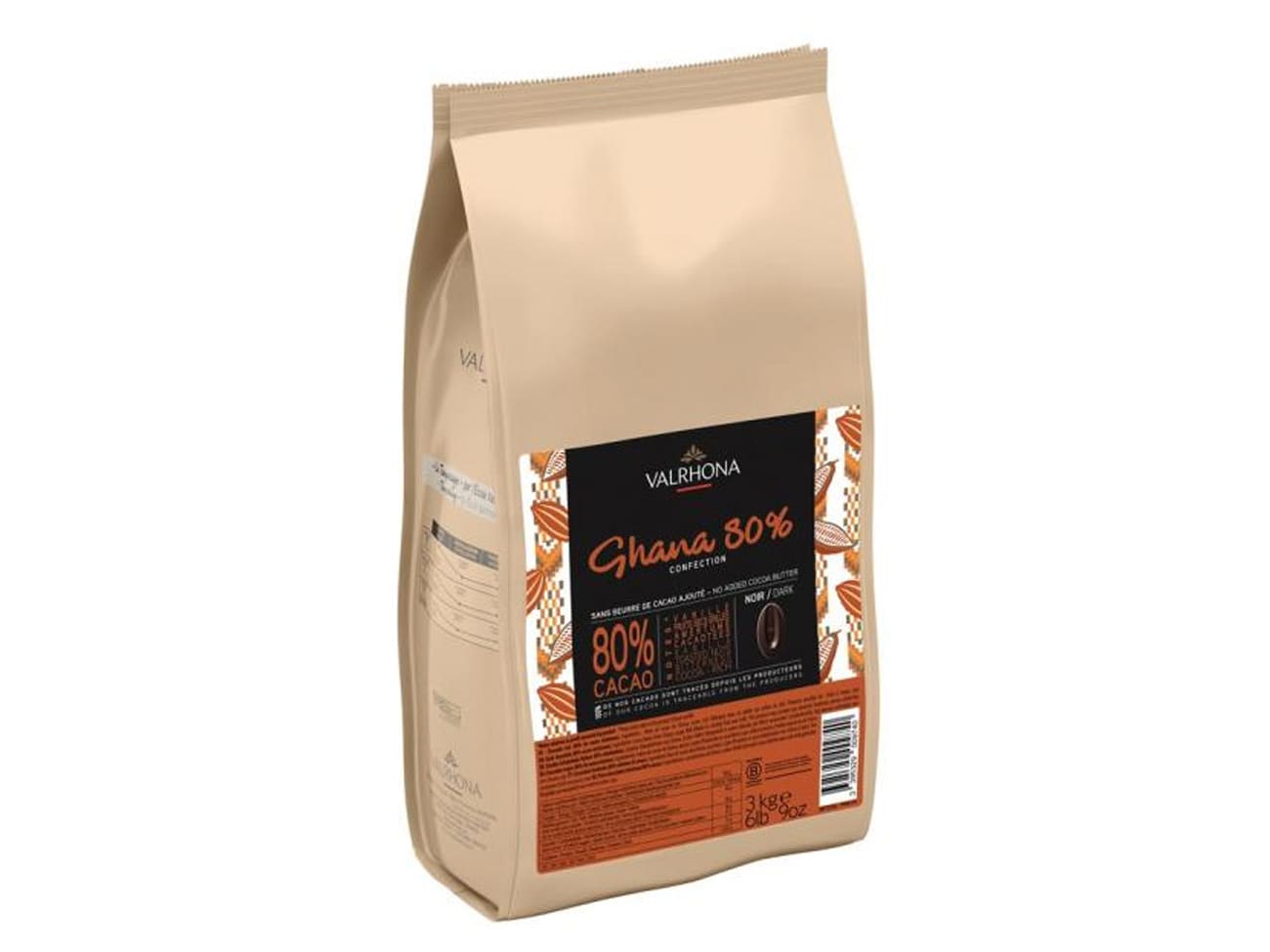 Chocolat noir Ghana 80% - 3 kg - Valrhona