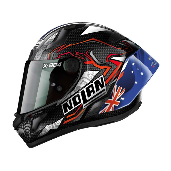 Nolan - Casque X-804 RS Ultra Carbon Replica C. Stoner 10° Anniversary Carbone / Bleu / Blanc / Rouge