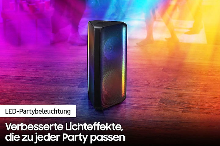 Samsung Party-Lautsprecher »MX-ST40B« 2.0 (Bluetooth Bass- und Lautstärkeregelung | Beleuchtungseffekte | DJ-Funktionen | Equalizer | Karaoke-fähig | MULTIPAIR | Wireless Party Connect 160 W)