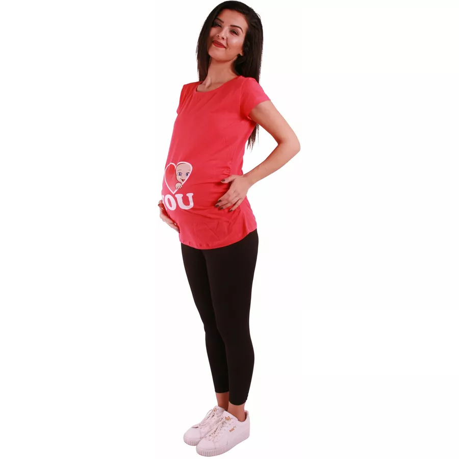 M.M.C. Umstandsshirt I Love You mit Motiv Koralle