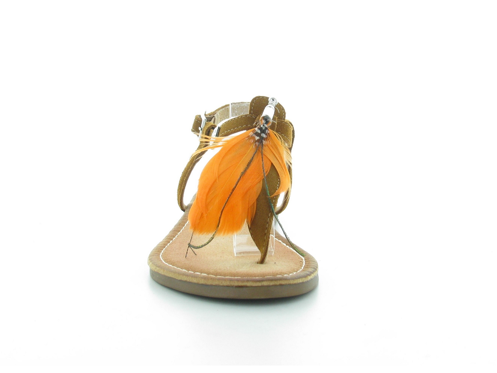 Les tropeziennes-GAELLE Cuir Marron-Orange