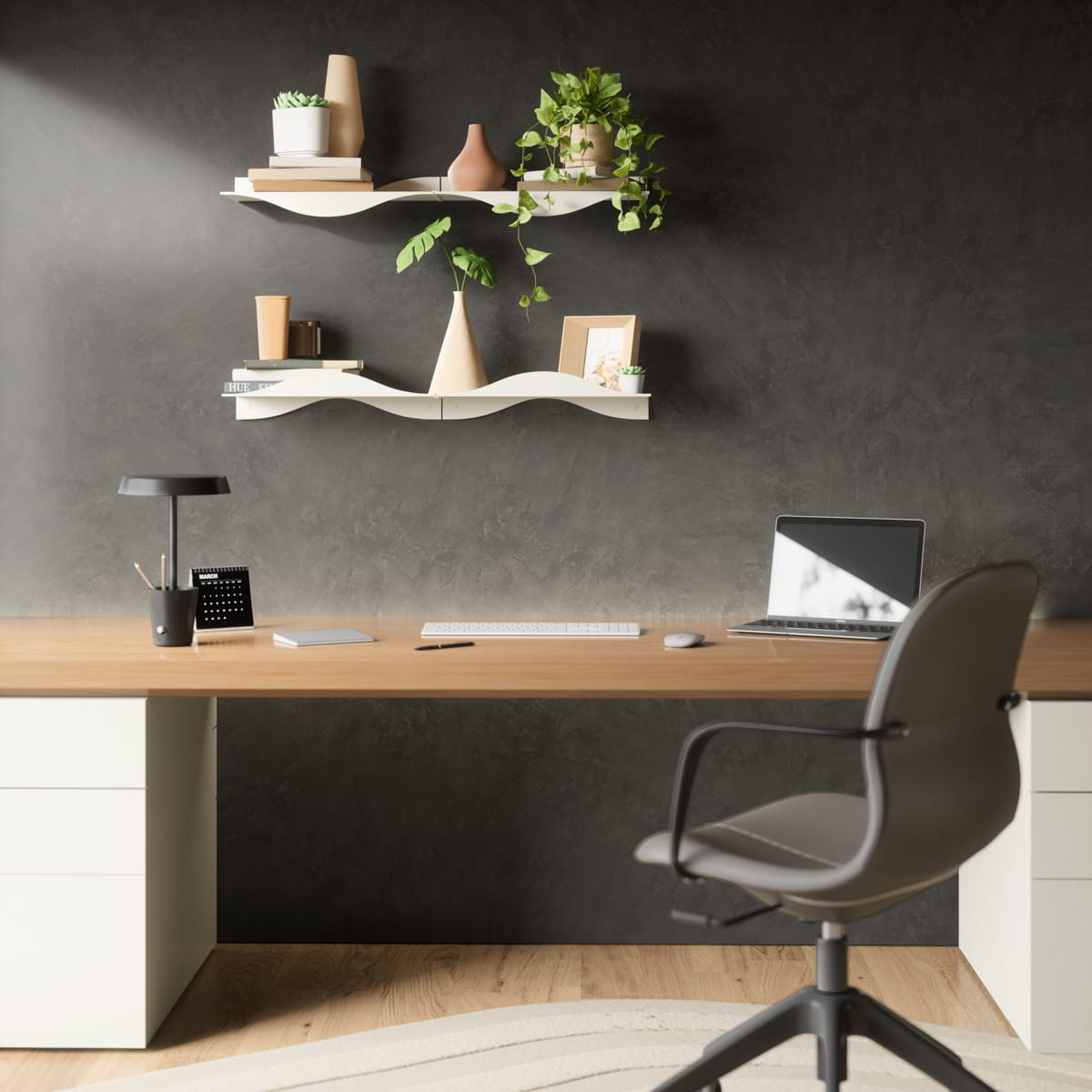 Wandplank Surf zand - set van 2