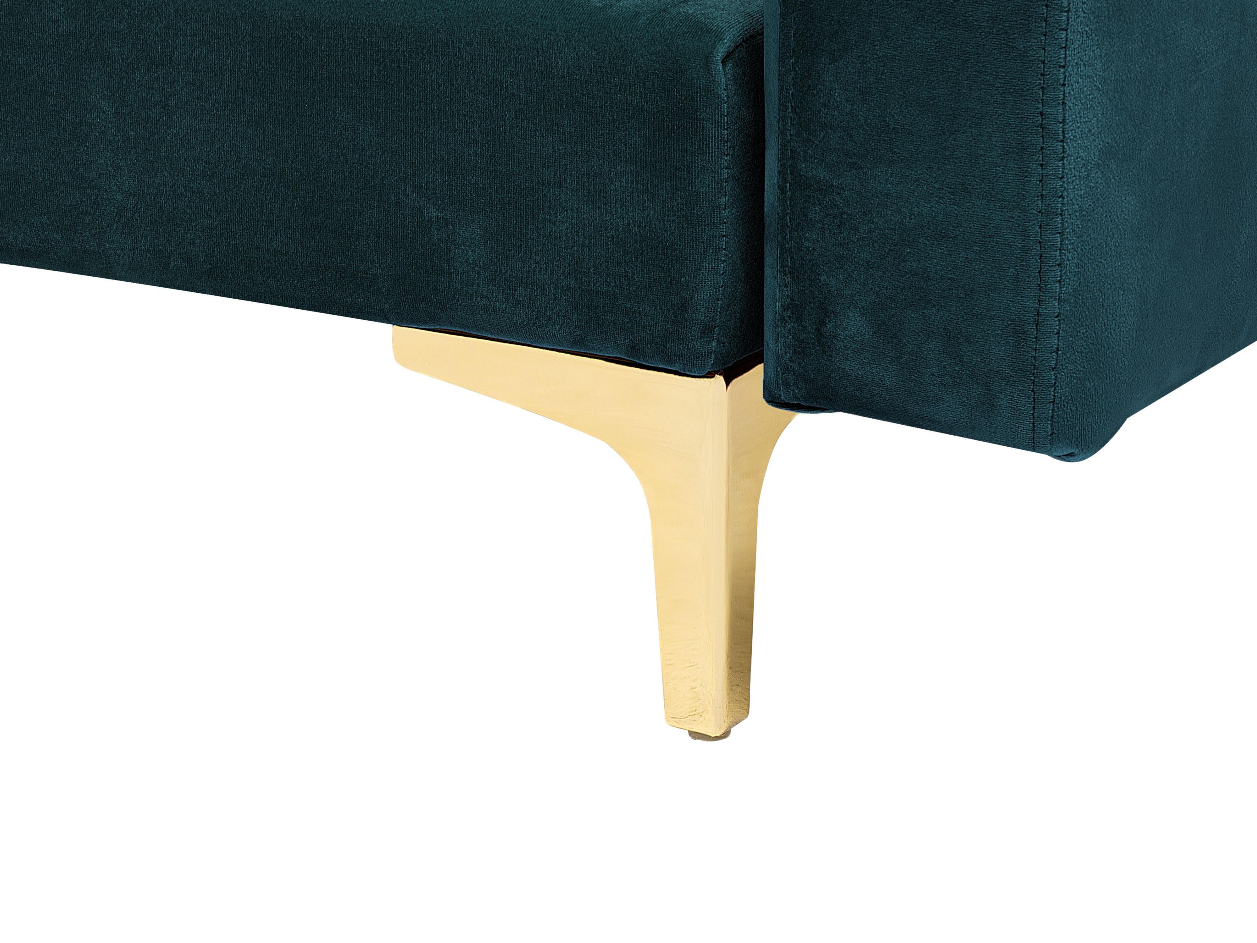 Slaapbank 3-zits ABERDEEN Fluweel Groenblauw