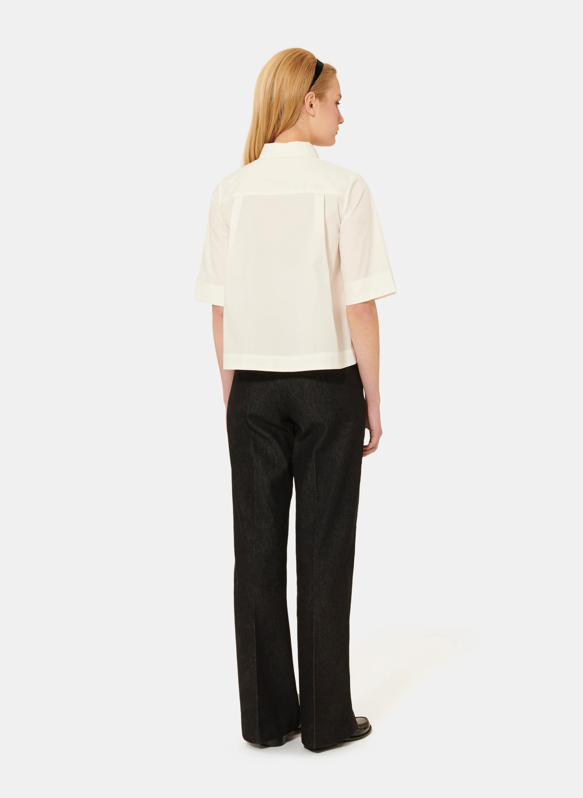 CHINON - Chemise col classique ample en coton | Blanc