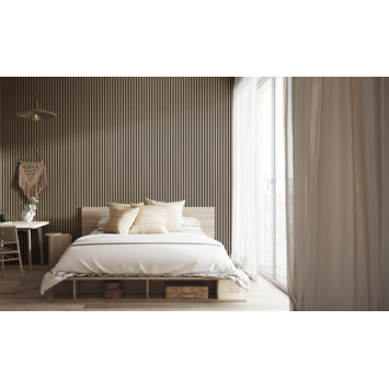 Lattenwand vilt op vilt licht bruin  260 x 52,5 cm dikte 9 9 mm 2.73m²