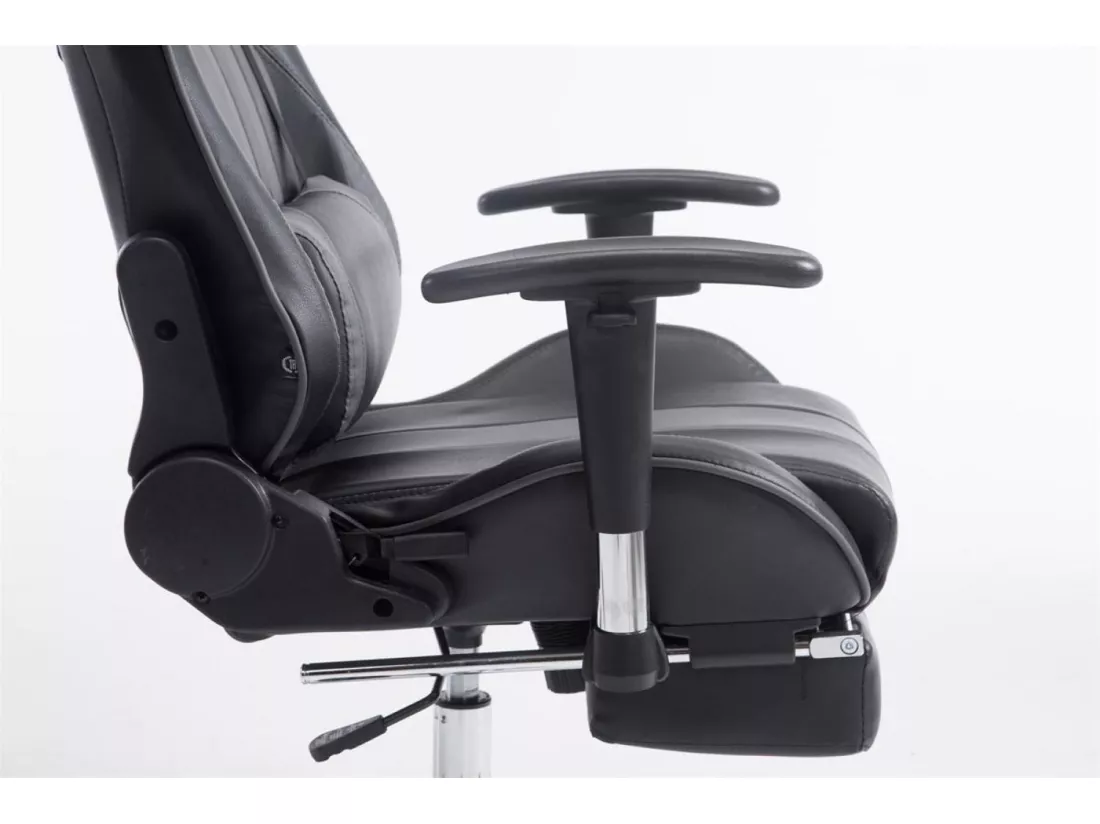 Chaise de bureau - Similicuir - Noir / Gris - Limit