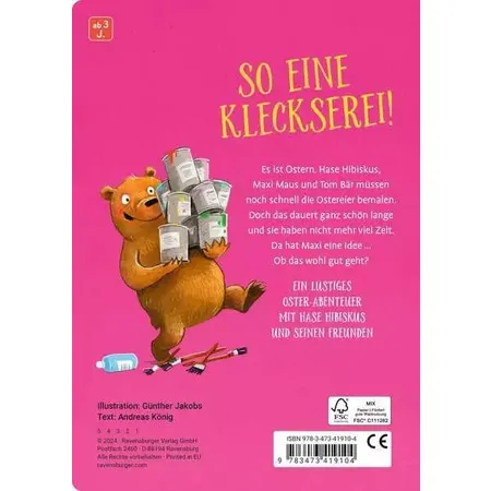 Ravensburger Hase Hibiskus und die Oster-Kleckserei