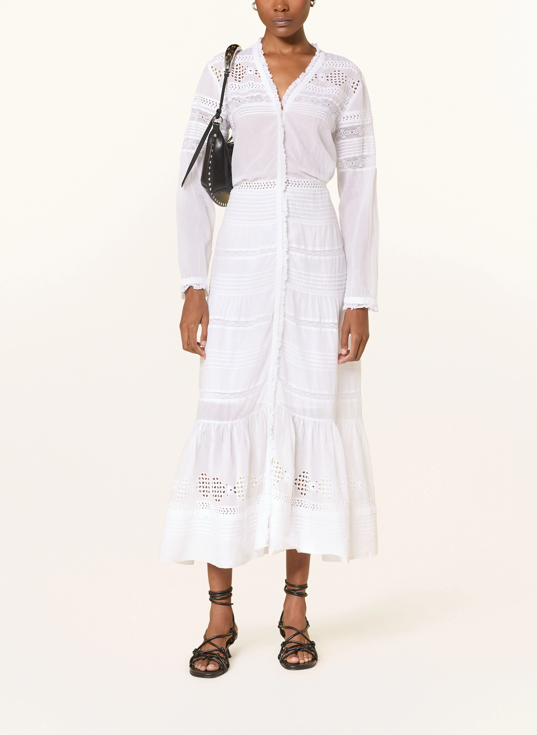 MARANT ÉTOILE Kleid DANIVA mit Rüschen und Lochspitze
