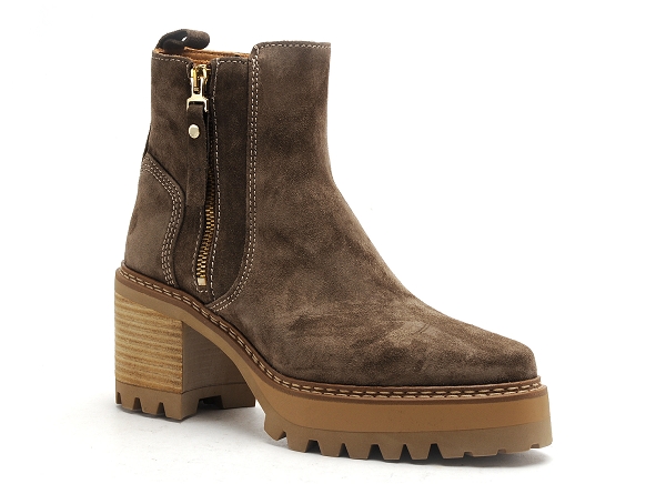 Alpe boots bottine talons femme 2433 gris