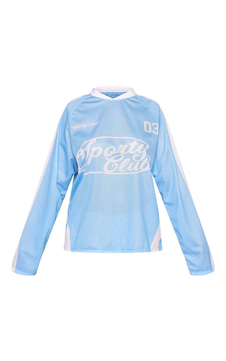 Bleu Layette Maillot De Sport Graphique À Manches Longues Petite