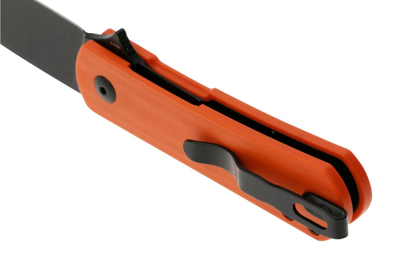 Kizer Vanguard Yorkie V3525A2 Liner Lock, Black Nitro V, Orange G10, zakmes, Ray Laconico design
