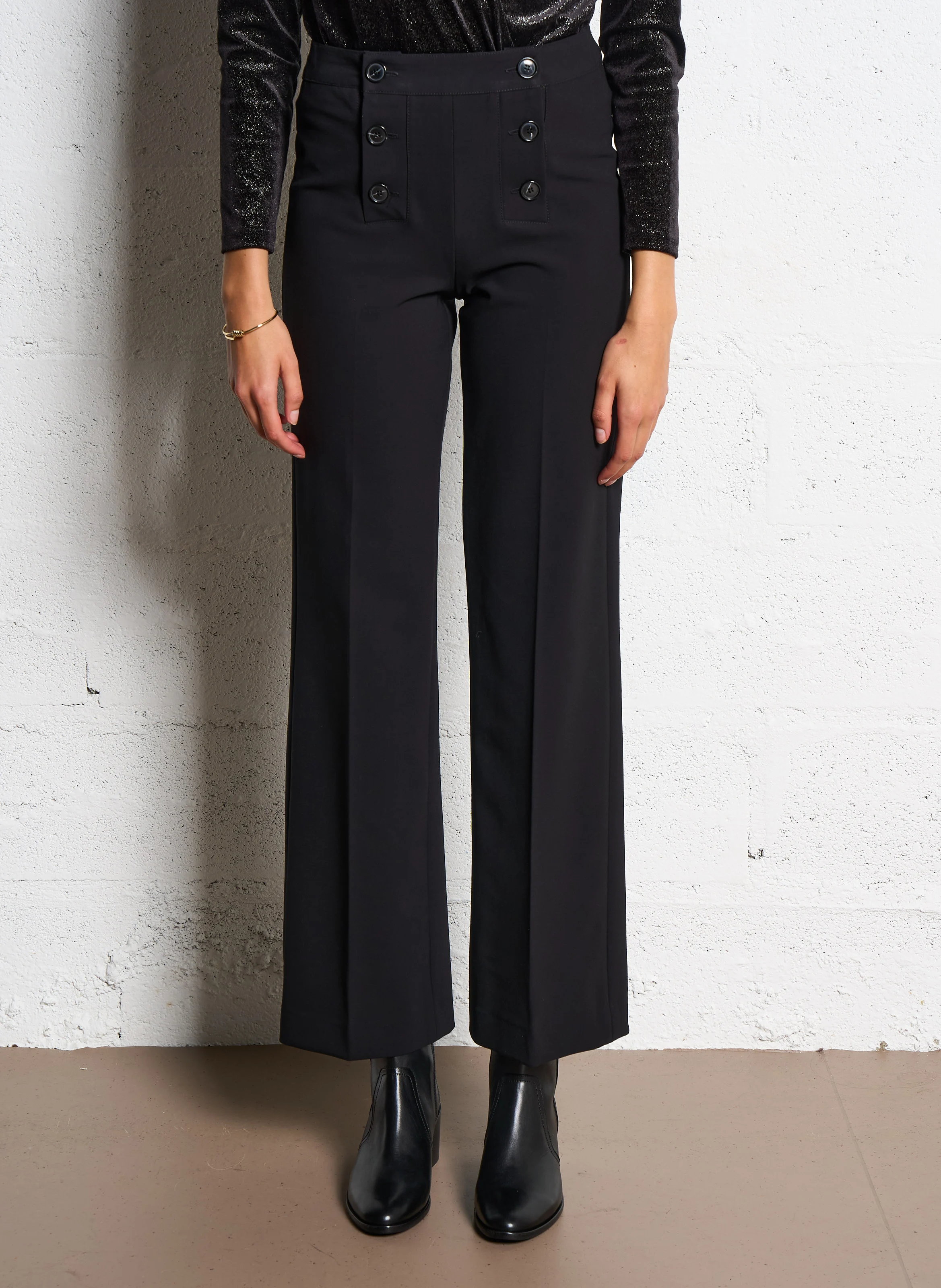 OXAN - Pantalon droit 7/8ème| Noir