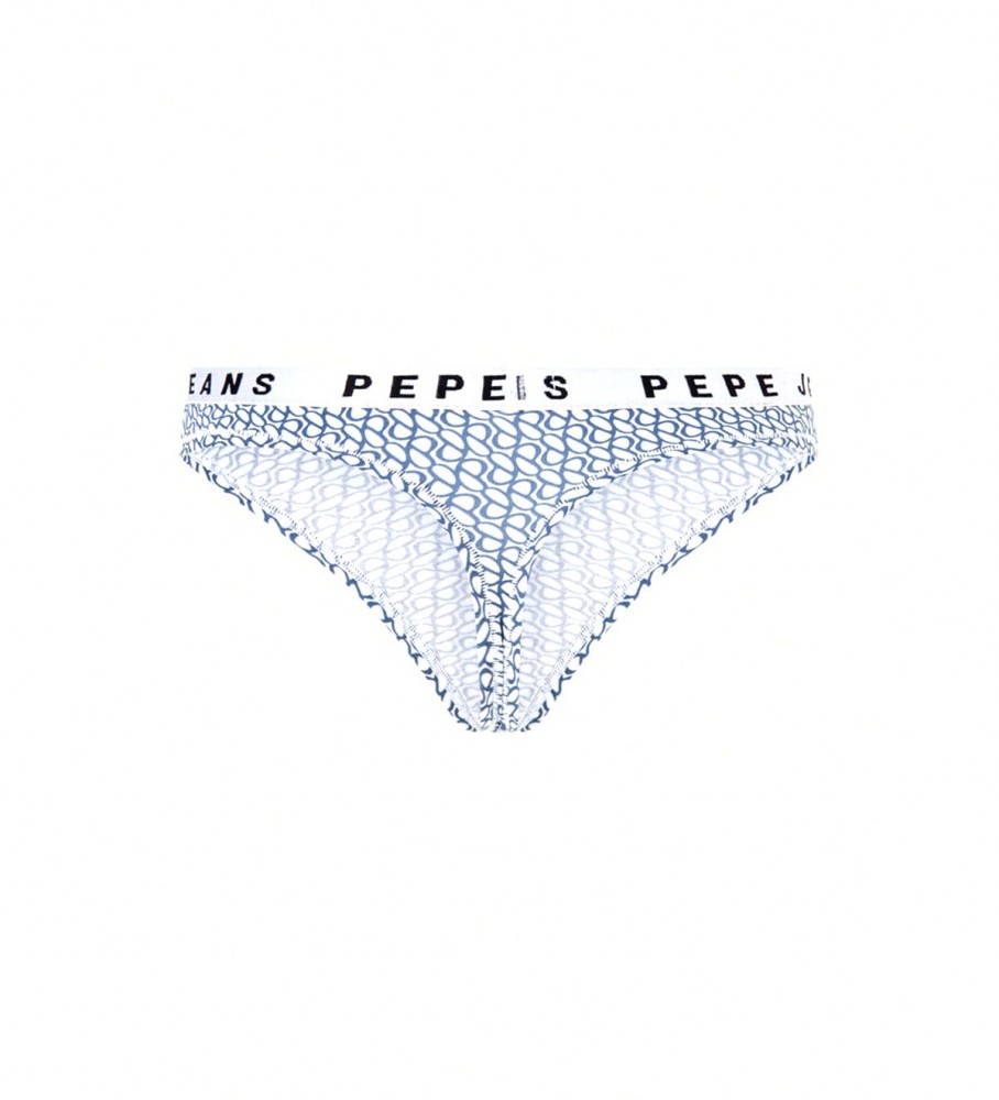 Pepe Jeans Tanga Logo com Estampa Total Azul