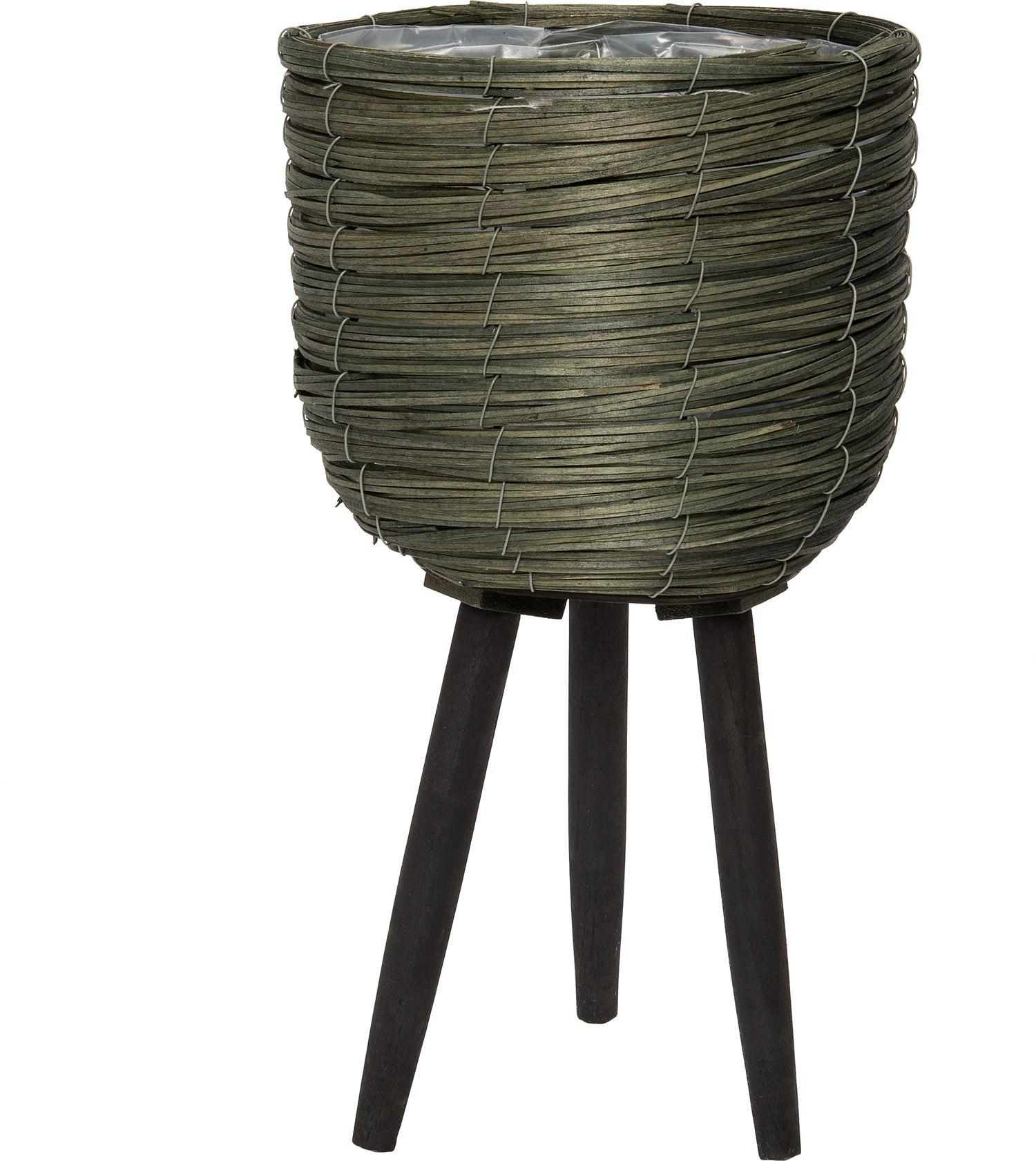Intratuin plantenmand Suuz groen / zwart D 25 H 45 cm