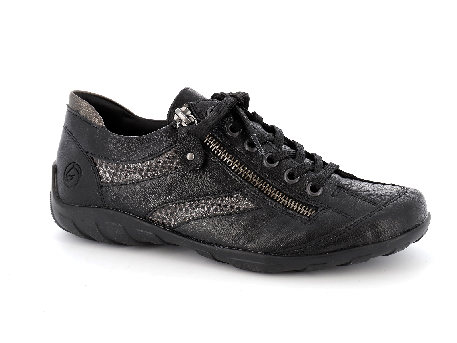 Remonte-R3402 Matières combinées Noir