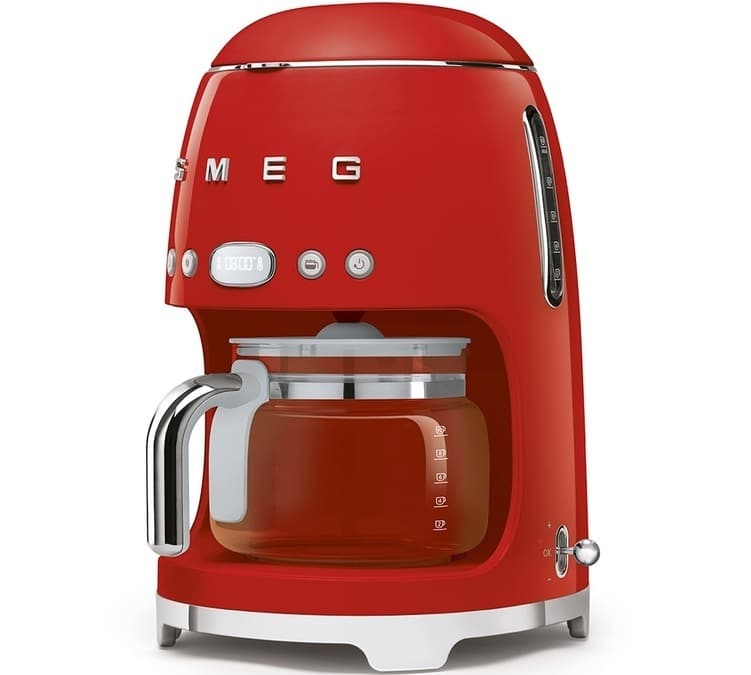 Cafetière SMEG filtre programmable rouge DCF02RDEU  + offre cadeaux