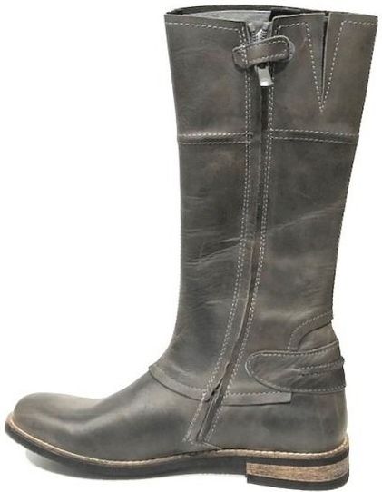 Twins - 31655 - Knielaarzen - Zwart - Waxed Nubuckleer