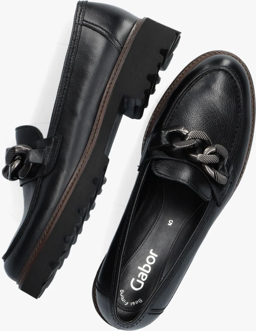 GABOR zwarte gabor loafers 200.2