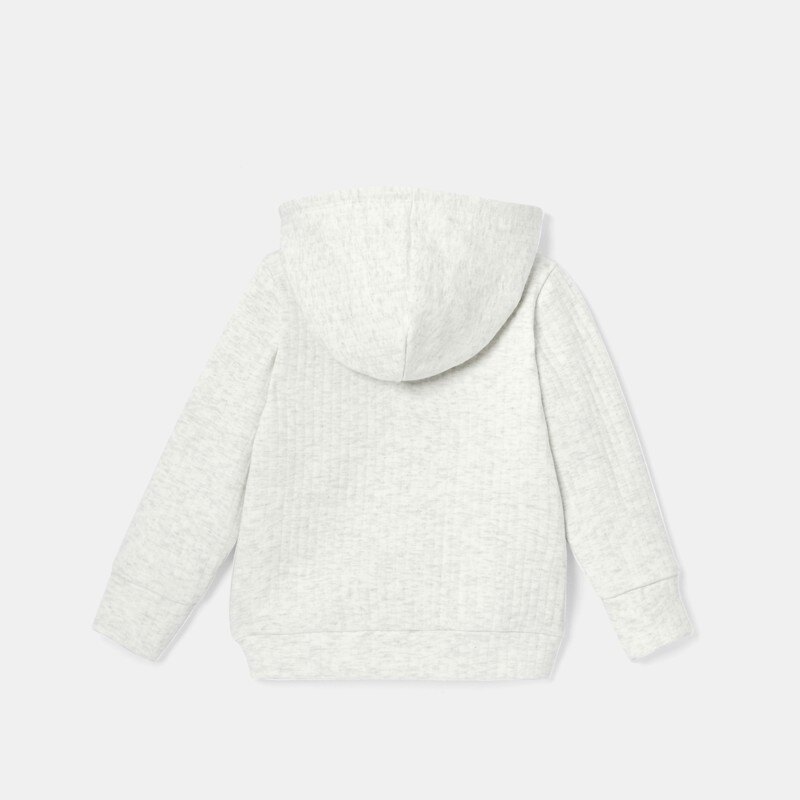 Sweat-shirt zippé à capuche blanc bébé garçon Blanc