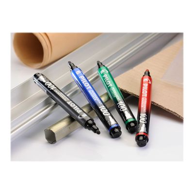 Pilot 100 - Marqueur permanent - pointe ogive - noir