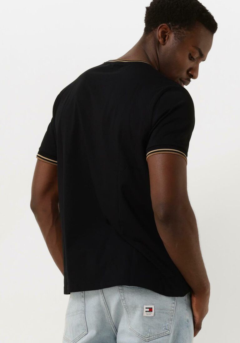 FRED PERRY zwarte fred perry t-shirt twin tipped t-shirt