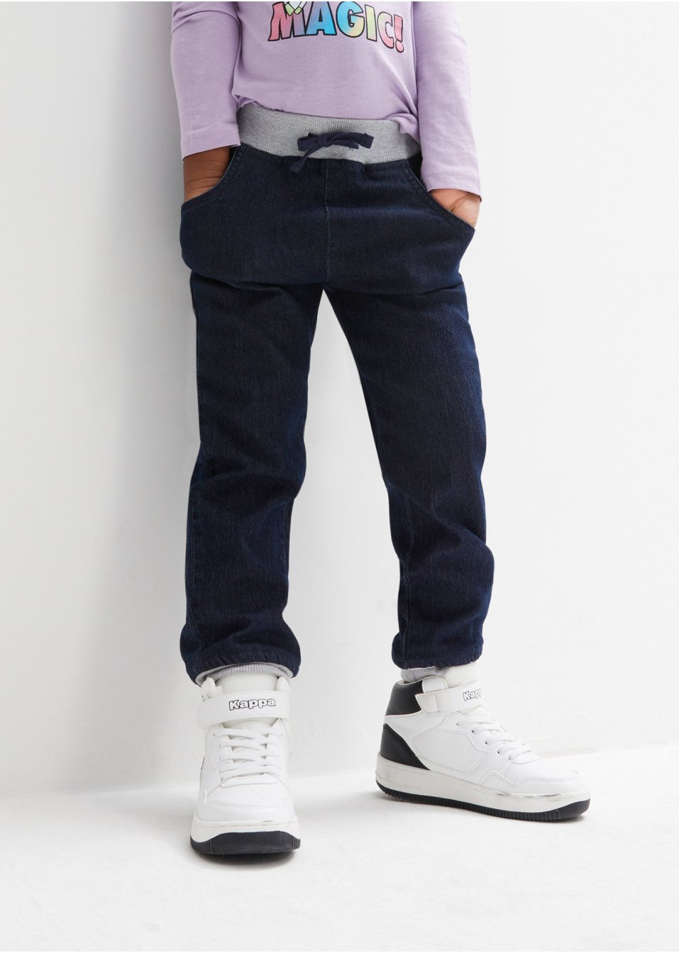 Pantalon thermo fille avec doublure en jersey