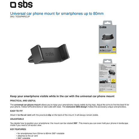 SBS-luftkanal mobil holder