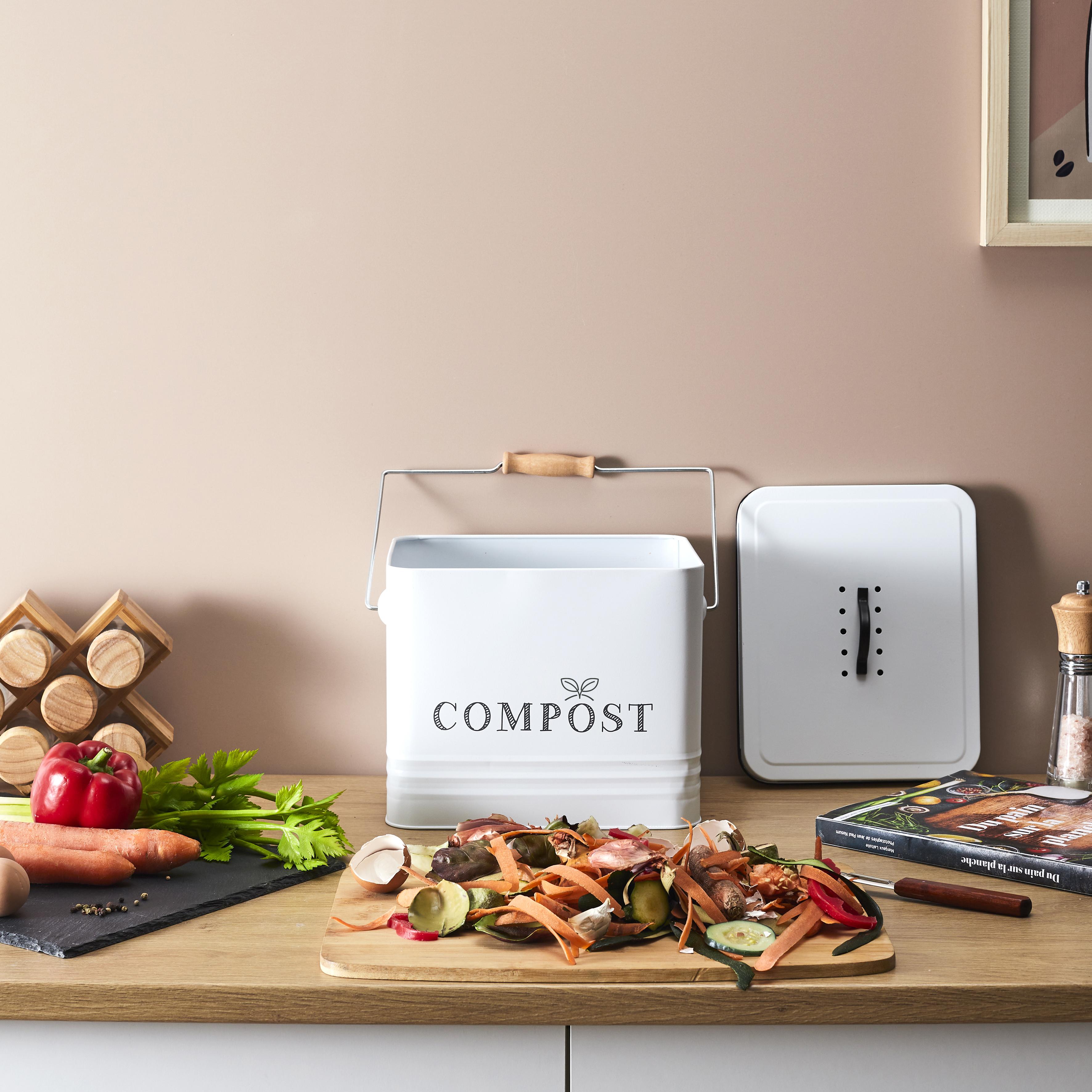 POUBELLE COMPOST METAL 10L