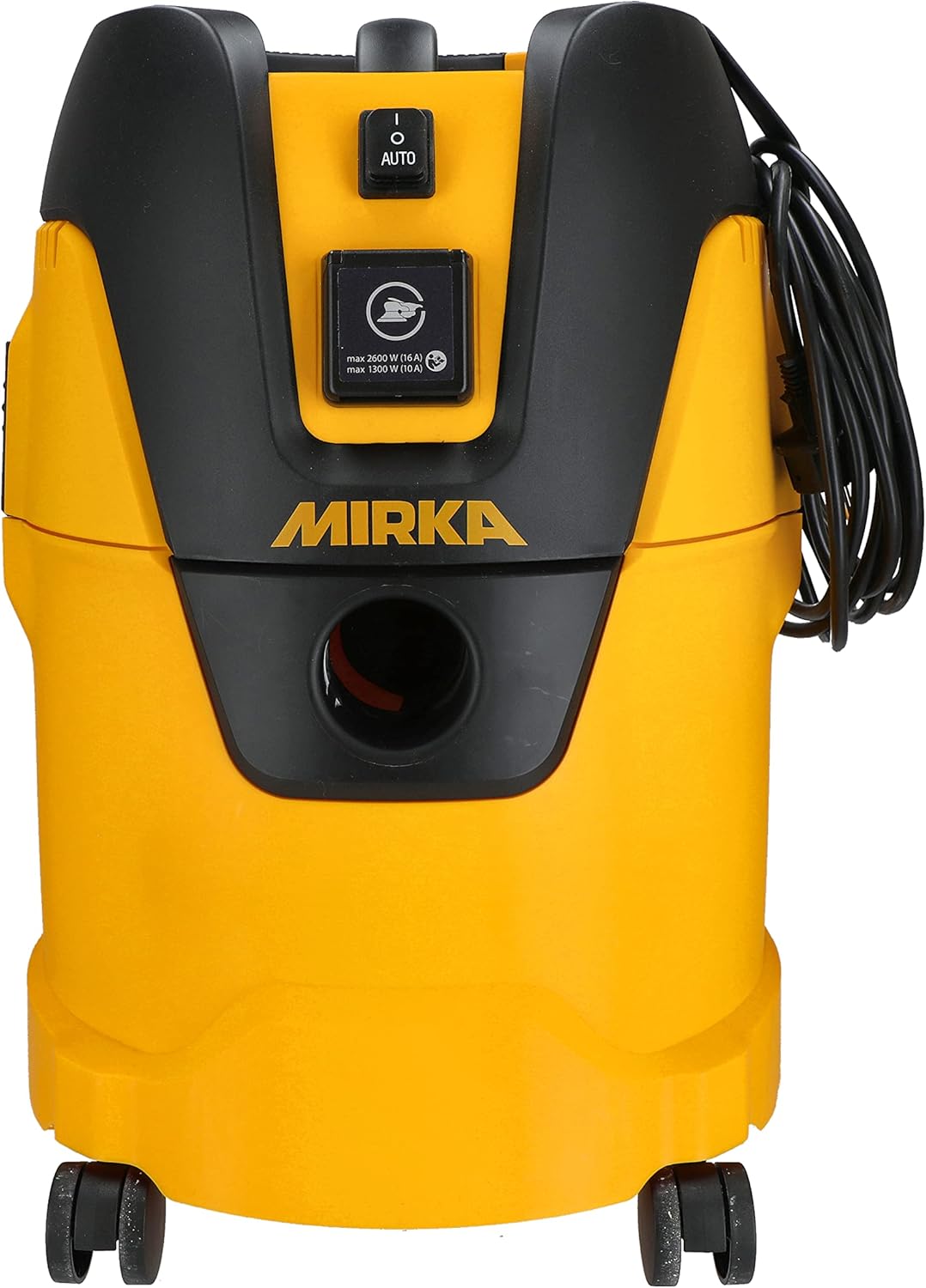 MIRKA Industriestaubsauger Nass- und Trockensauger 25 Liter/Absaugschlauch / 1000 W Leistung/inkl. Adapter Schleifmaschinen/Düsenset, Schwarz, Gelb