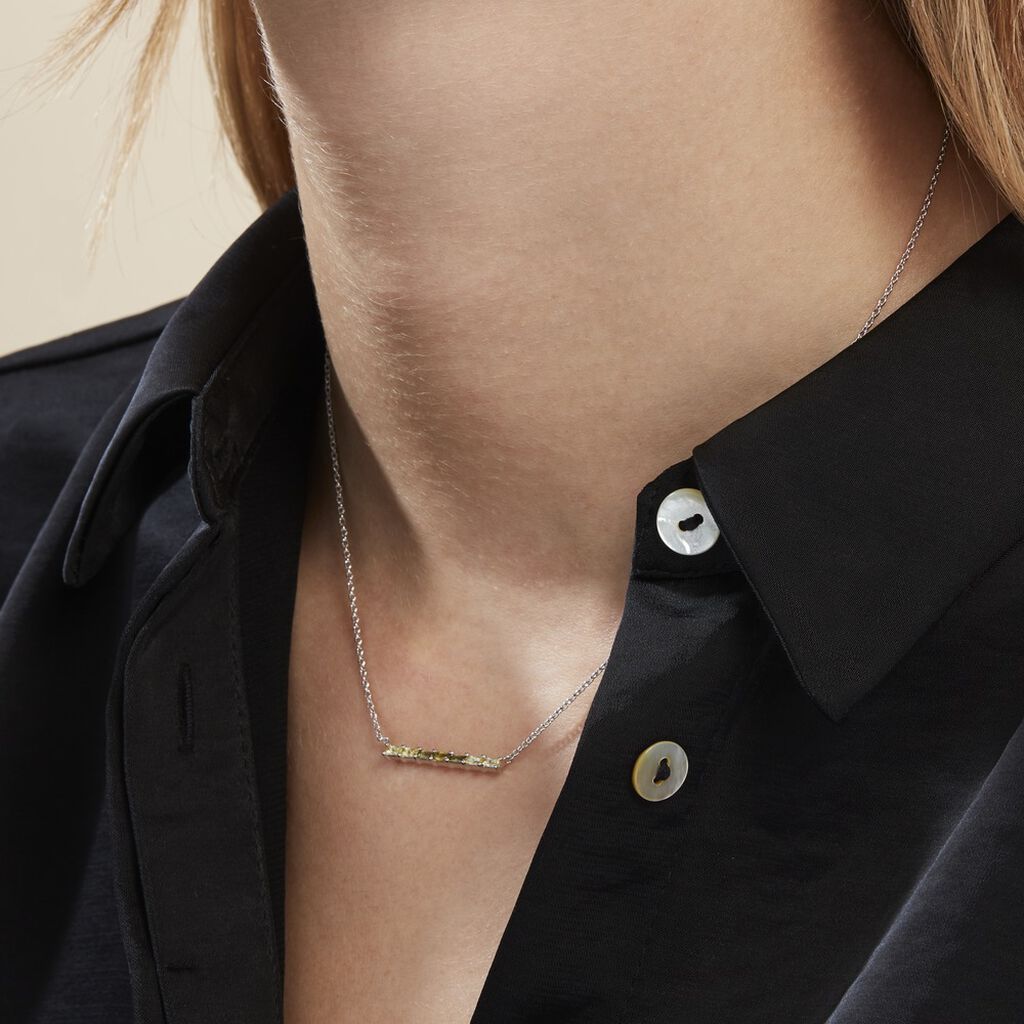 Collier Alexander Argent Blanc Oxyde De Zirconium