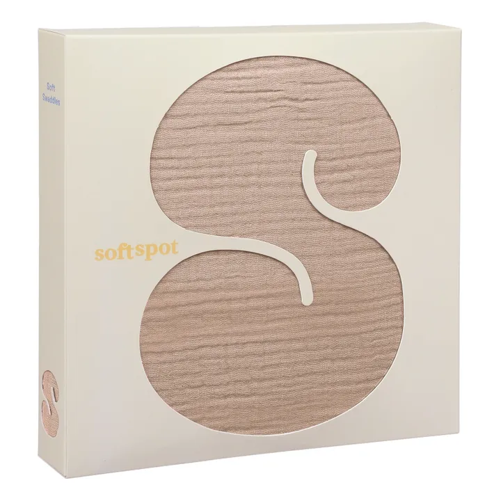 Soft Spot Lange d'emmailottage en coton bio 120x120 cm | Rose
