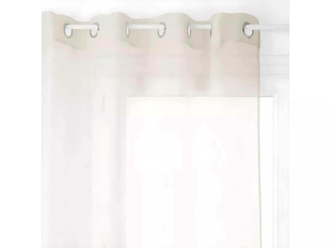 Voilage à œillets Beige Lin 135 x 240 cm