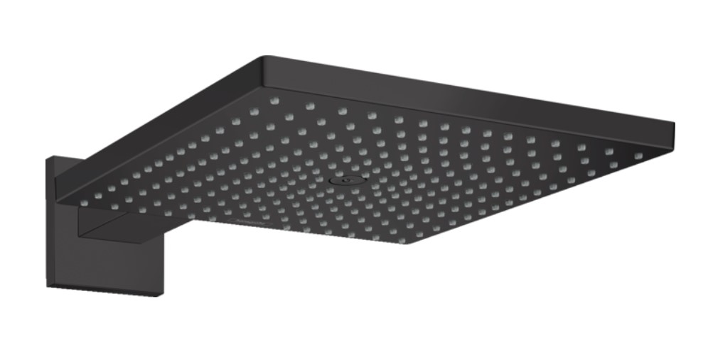 Hansgrohe Raindance E hoofddouche 30cm met wandarm zwart mat
