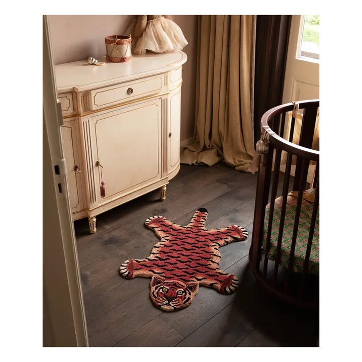 Doing Goods Tapis tigre Tula Wise en laine | Rouge
