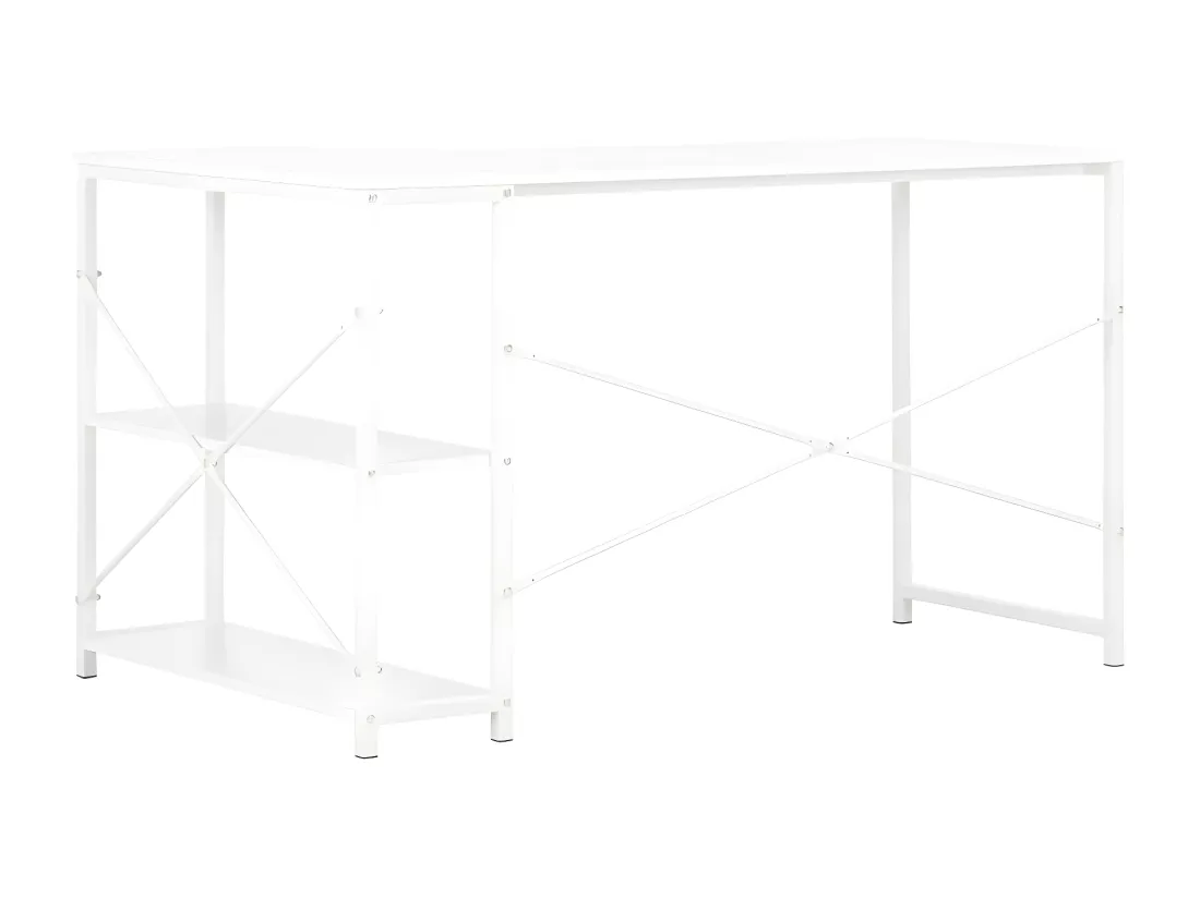Bureau d'ordinateur Blanc 120 x 72 x 70 cm