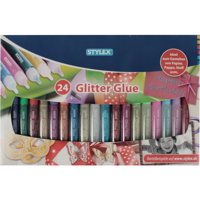 Glitzerkleber - 24 Tuben à 10 g