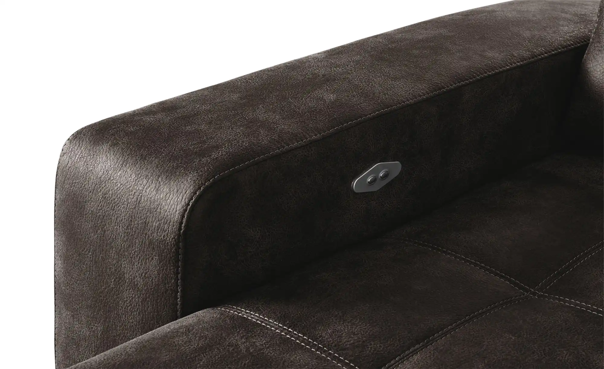 bobb Ecksofa dunkelbraun - Microfaser Caro