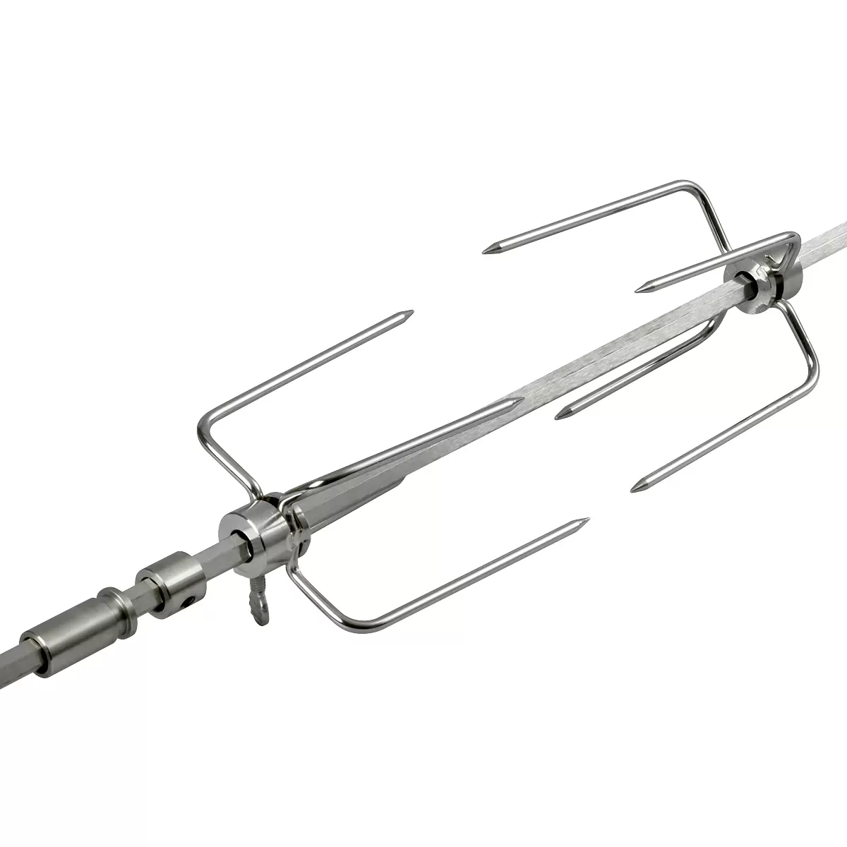 Drehspiess mit Batteriemotor BBQ Dragon Silber