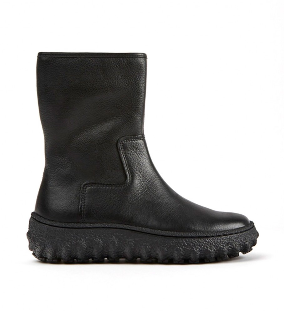 Botas de couro preto Camper Ground
