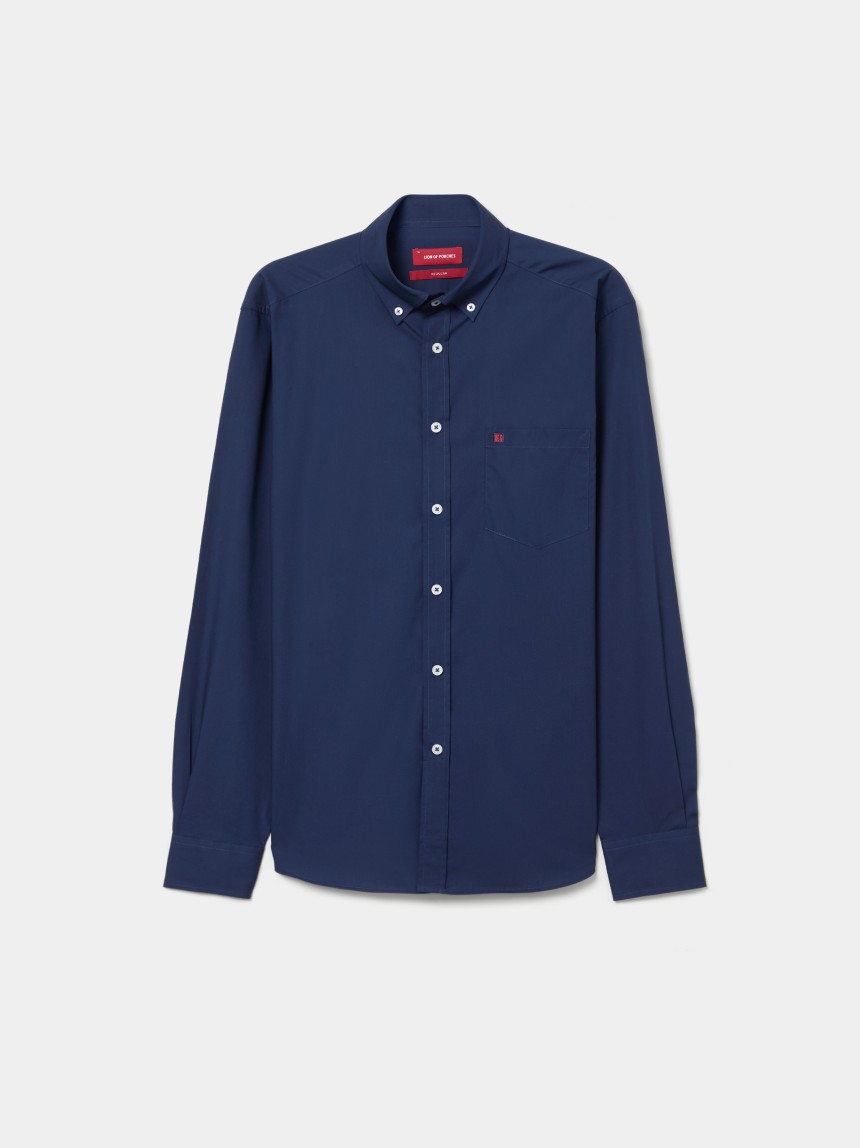 Camisa regular fit em algodão