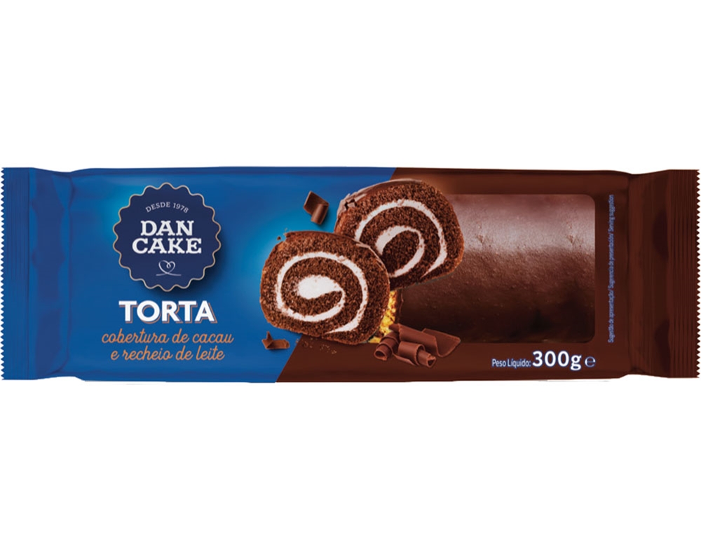 TORTA DANCAKE COM COBERTURA CACAU E LEITE 300G