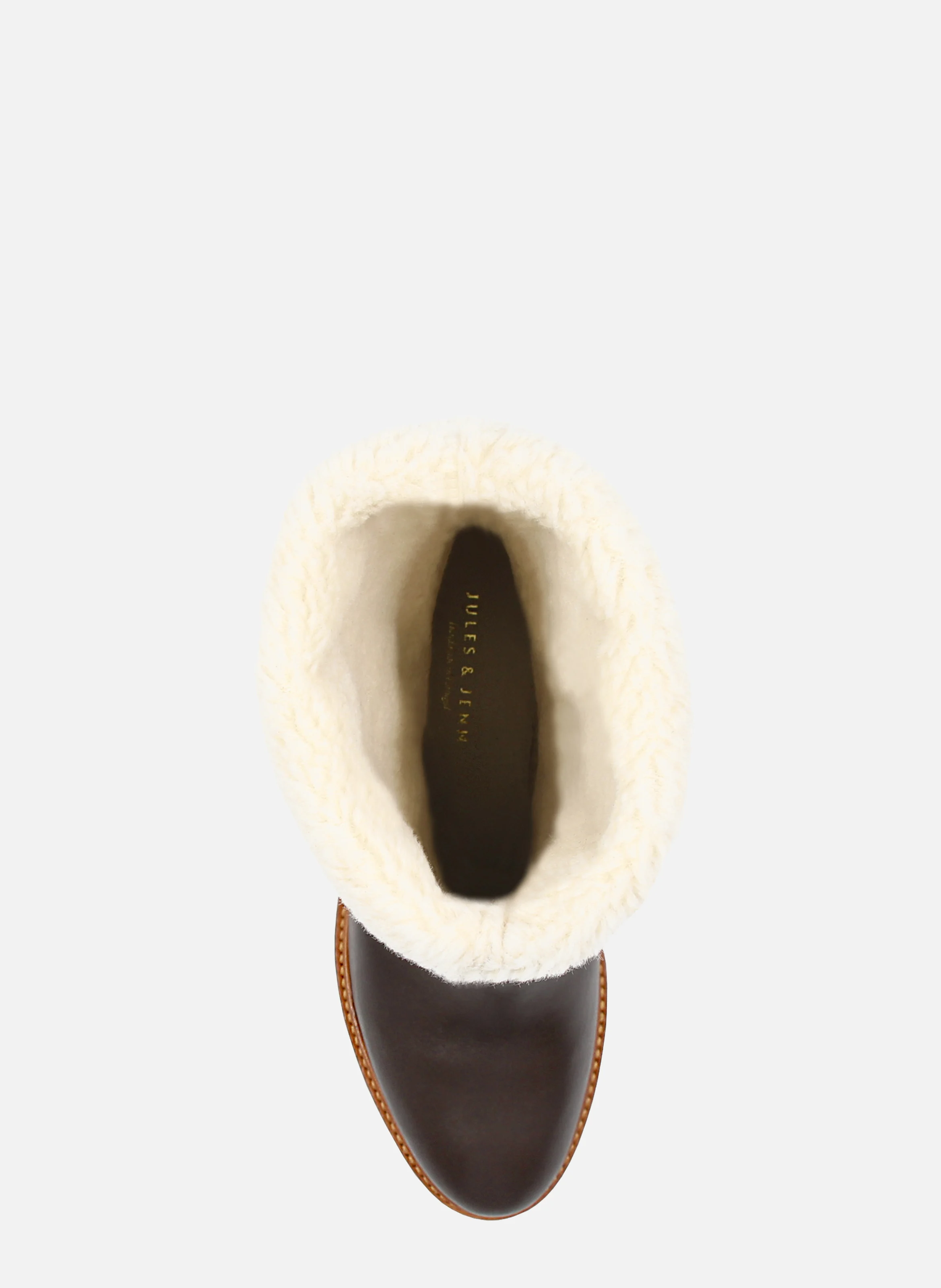 Bottes fourrées cuir lisse | Marron