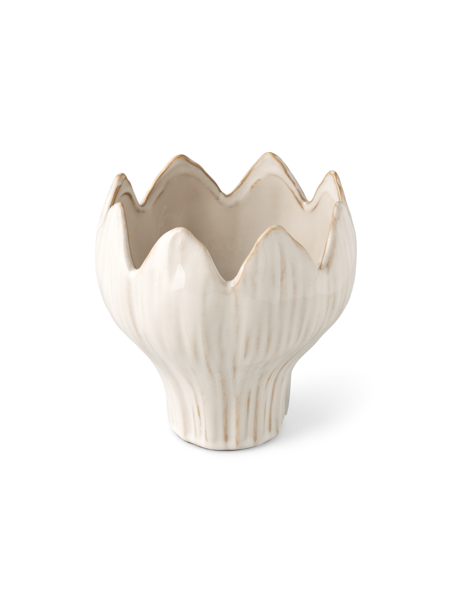 Urtepotteskjuler | Stentøj. 16 x 16 x 16 cm. | White