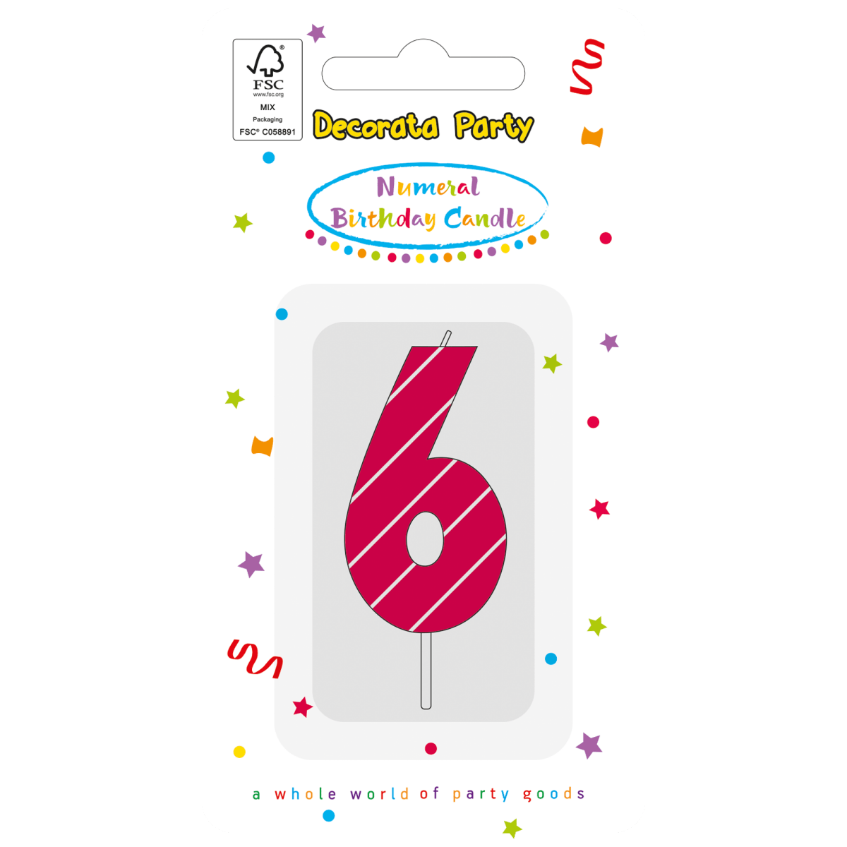 6 Jaar Kaars Roze