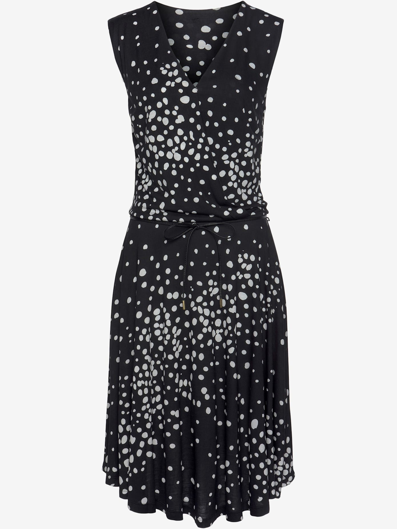 Robe en jersey élégante robe portefeuille à pois