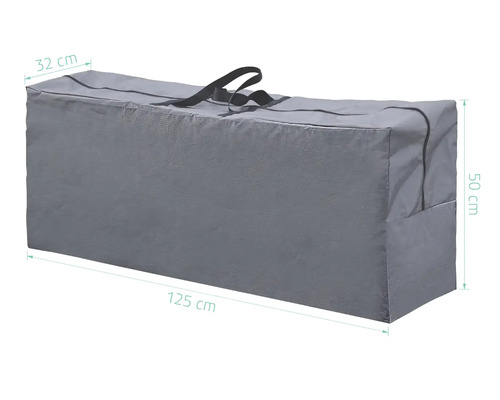 Garden Place draagtas voor hoge rugleuning, 125 x 32 x 50 cm, grijs