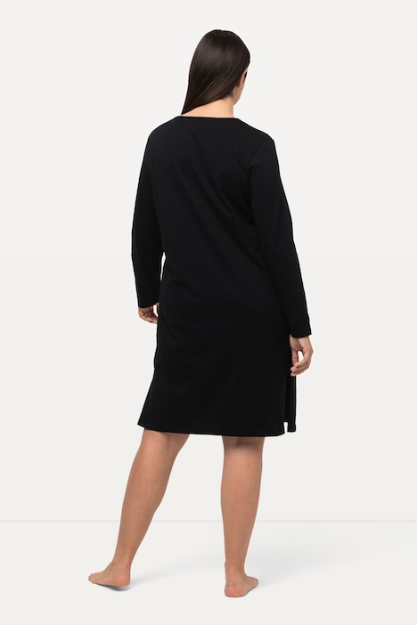 Bigshirts, 2er-Pack, Blätter, V-Ausschnitt, Langarm
