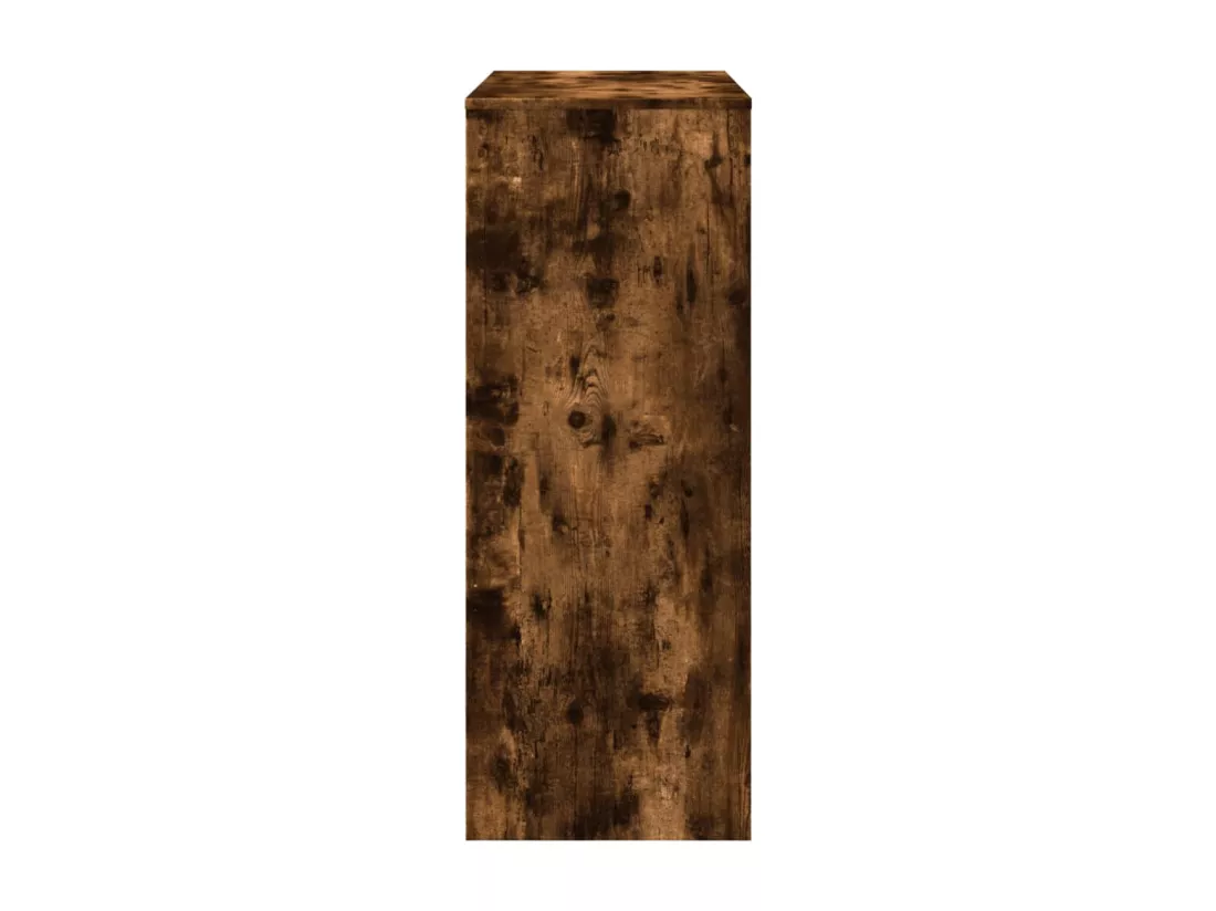 Table de bar avec étagères chêne fumé bois d'ingénierie