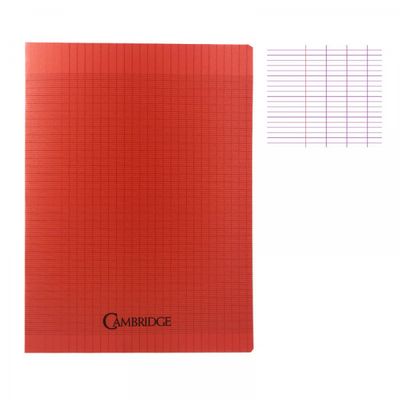 Cambridge - Cahier polypro 24 x 32 cm - 96 pages - grands carreaux (Seyes) - disponible dans différentes couleurs