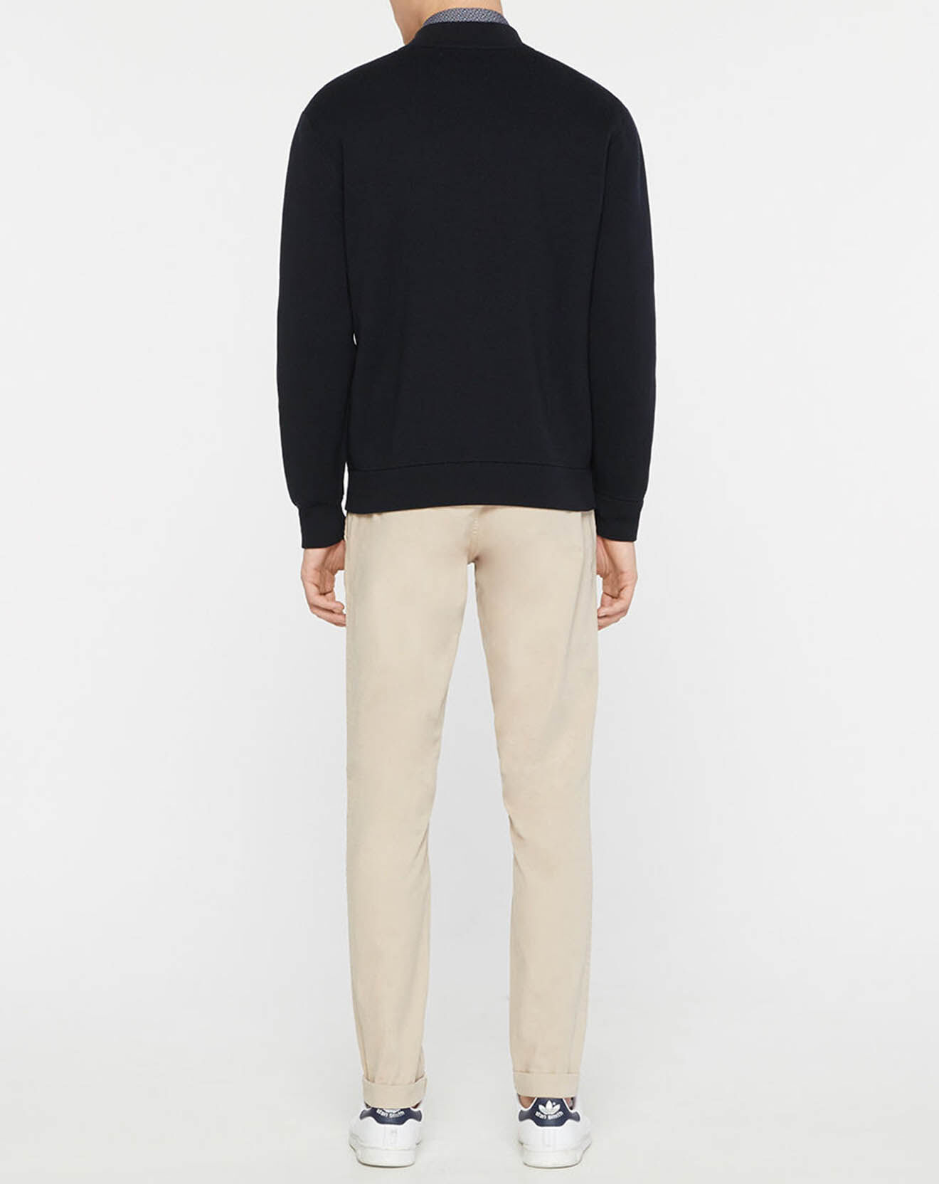 Hackett London Bombers en nylon & maille bleu nuit